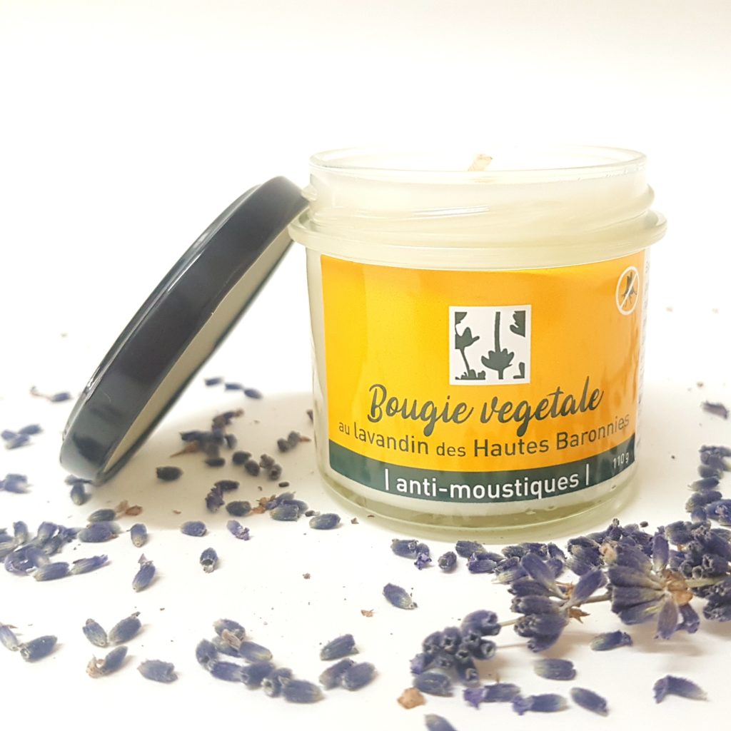 Bougie anti-moustique lavandin & citronnelle
